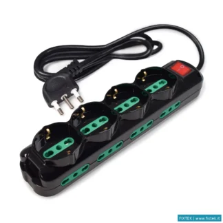 Multiprese Tecnoware Tecnoware Multipresa Input Ita 16A, 4 Uscite Ita/Schuko, 8 Ita 10/16A
