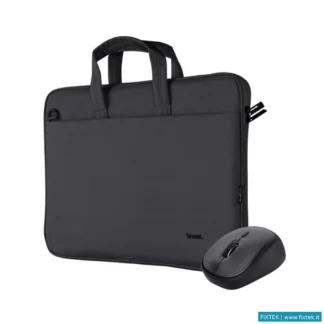 Borse Per Notebook Trust Trust Borsa E Mouse Bologna, Nero