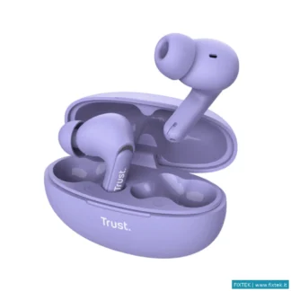 Cuffie E Microfoni Trust Trust Earbuds Yavi BT Enc, Viola