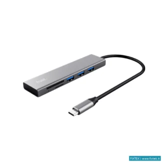 Hub USB Trust Trust Hub E Lettore Schede Halyx Fast USB-C Hub