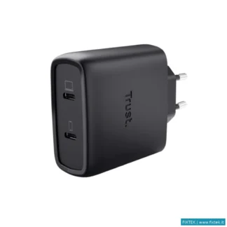 Caricabatterie Trust Trust Maxo 65W 2P USB-C Gan Charger Blk