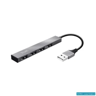 Hub USB Trust Trust Mini USB Hub 4 Porte Halyx Aluminium
