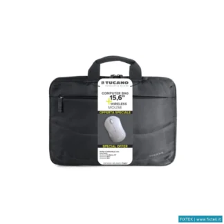 Borse Per Notebook Tucano Tucano Borsa + Mouse Wireless (Borsa Slim Per Notebook Da 15,6", Tracolla