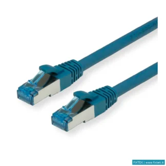 Cavi Di Rete Roline Value Cavo S/Ftp (Pimf) Patchcord Cat 6A, Class Ea, Blu, 1,5M