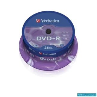 DVD E Blu-Ray Verbatim Verbatim 25 Dvd+R 4,7Gb Azo 16X Cake