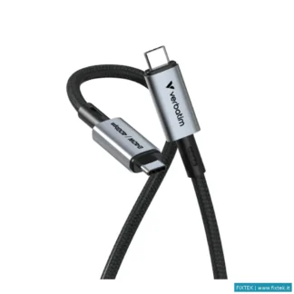 Cavi Di Alimentazione Verbatim Verbatim Cavo Sync Charge Cable USB-C To USB-C 240W 40 Gbps 120 Cm