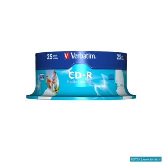 Cd Verbatim Verbatim Cd-R 52X 700MB 25PK Ops Spindle Wide Print Id