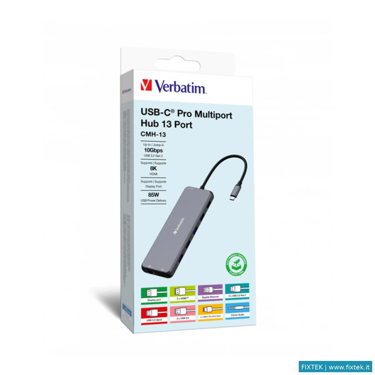 Docking Station Verbatim Verbatim Docking Station USB-C Pro Multiport Hub 13 In 1 8K PD 85W