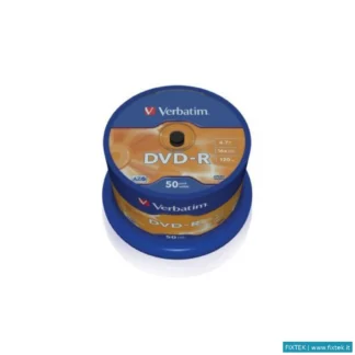 DVD E Blu-Ray Verbatim Verbatim Dvd-R Azo 4.7Gb 16X Matt Silver Surface Pack Da 50