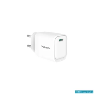 Caricabatterie Vultech Vultech Caricatore Adattatore Universale, 1 X Type-C Pd30W Gan Pps 33W, Bianc
