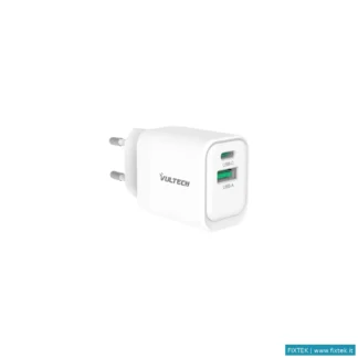 Caricabatterie Vultech Vultech Caricatore Adattatore Universale, 1 X Type-C Pd30 E 1 X USB Qc3.0, Ga