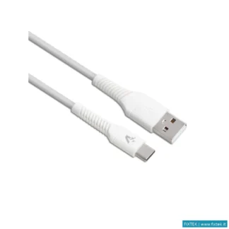 Cavi USB Vultech Vultech Cavo Smartphone USB To Type-C, 1,2M, 3.0A 60W, Bianco