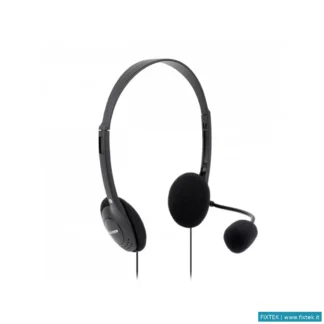 Cuffie E Microfoni Vultech Vultech Cuffie Con Microfono Hs-01 Rev 2.2, Doppio Jack 3,5Mm + Adattator