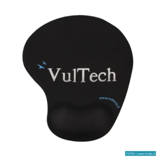 Tastiere E Mouse Accessori Vultech Vultech Mousepad Tappetino Per Mouse Ergonomico Mp-02N Nero Con G