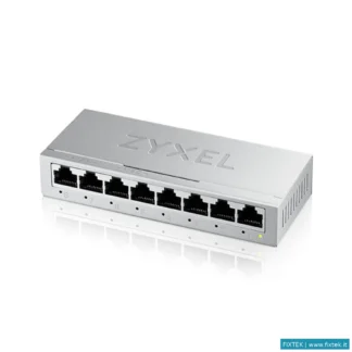Switch E Hub Zyxel Zyxel Switch Unmanaged Gs-108B V5 , 8 Porte Gigabit, Chassis Metallo, Desktop